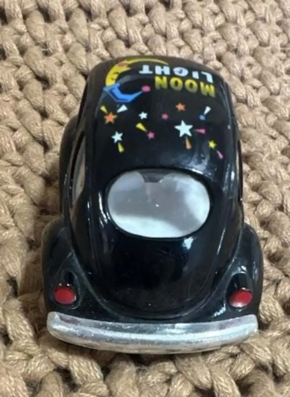 KinSmart Volkswagen VW Beetle Toy Car Black Moon Light Sun Stars Pull Back